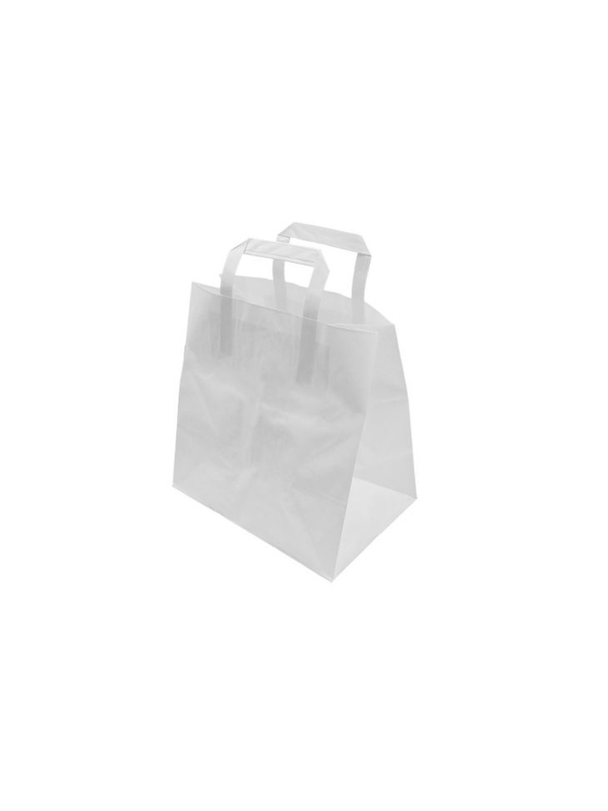 Bolsa papel blanco – Asa plana